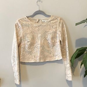 Beautiful sequin long sleeve cropped top